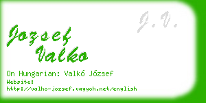 jozsef valko business card
