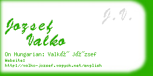 jozsef valko business card